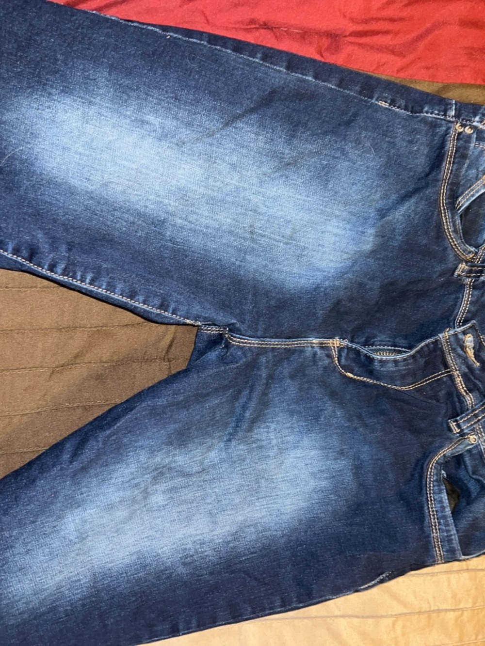 Fashion Nova Men's Dark Blue Relaxed Fit Jeans